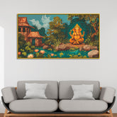 Devotional Vintage Ganesha Canvas Art – Wall Decoration
